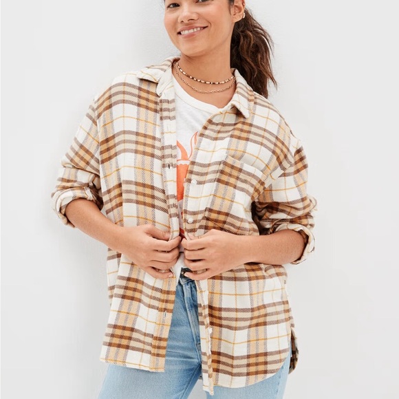 AE Plaid Button Up Shirt - Picture 8 of 9